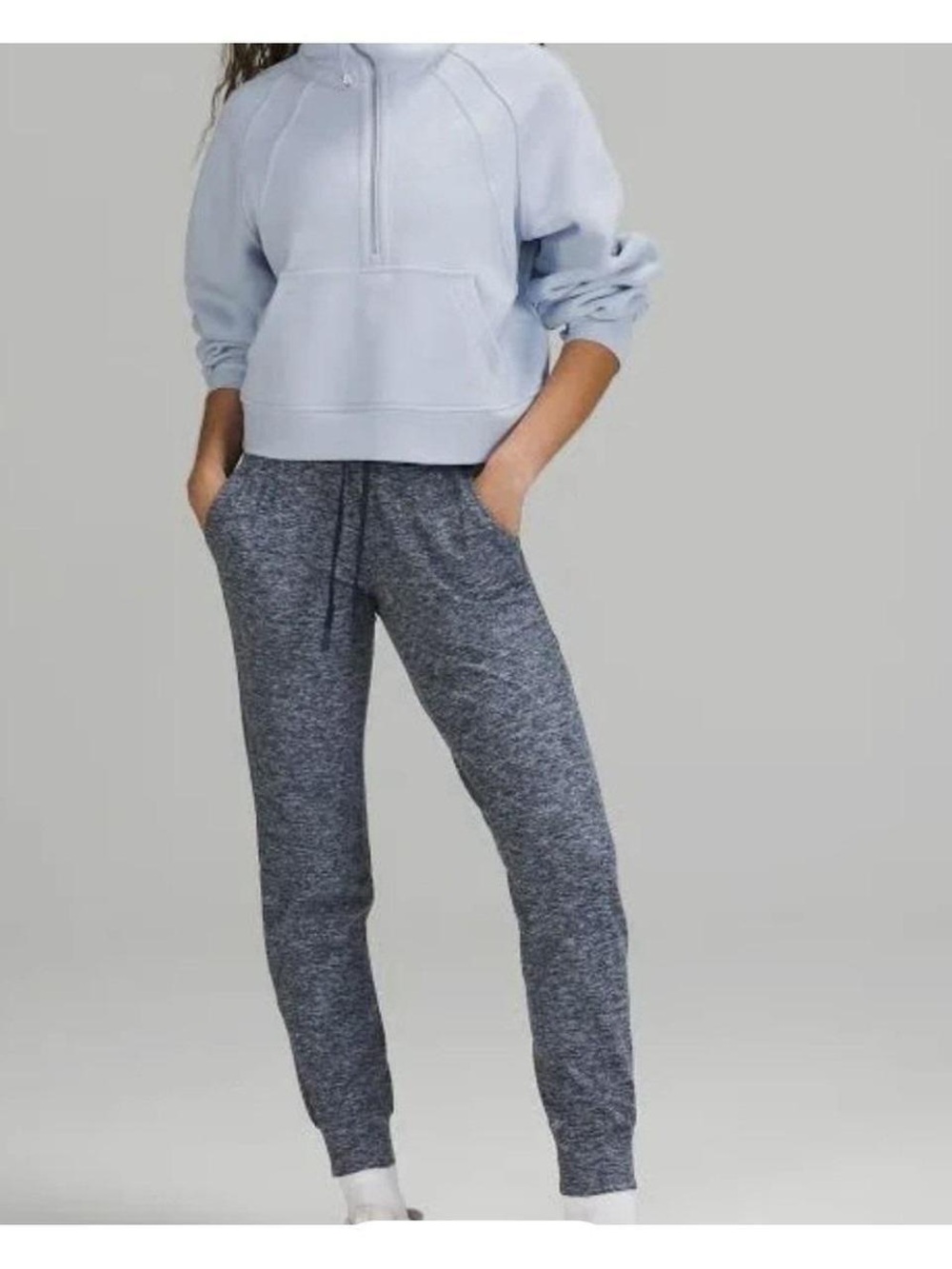 Lululemon Scuba High-Rise Jogger Space Dye Heathered Navy Blue White Pans